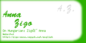 anna zigo business card